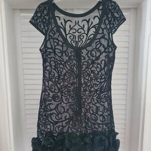 Black see-through dress